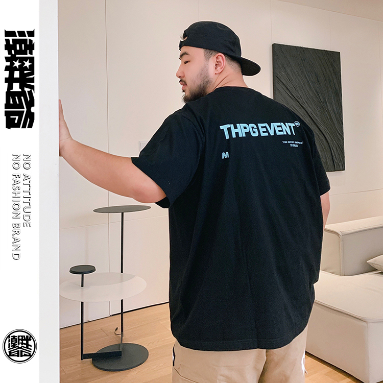 潮胖爺大尺碼-潮牌短袖T恤〈ASTS2376〉