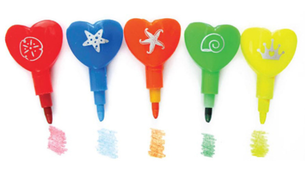 現貨區 愛心可拼接五色蠟筆 P1243