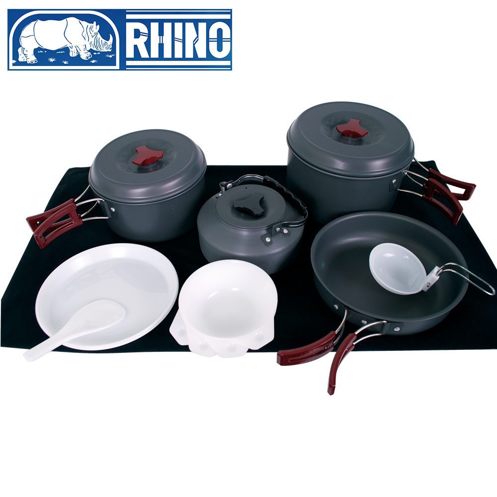 Rhino 犀牛 四人鋁合金套鍋(含茶壺) 輕便/堅固/耐磨/導熱快/省燃料 51R000K4