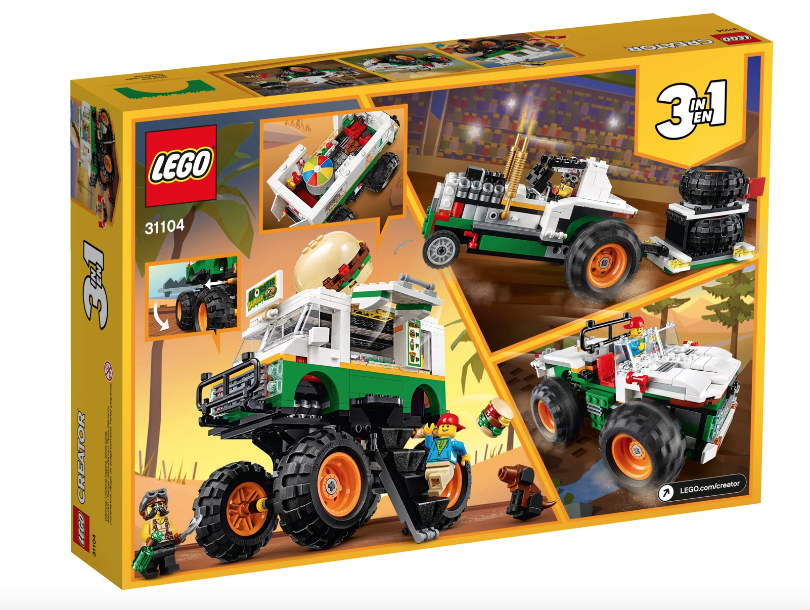 [飛米樂高積木磚賣店] LEGO 31104 Creator-三合一創意 怪獸漢堡卡車 Monster Burger Truck