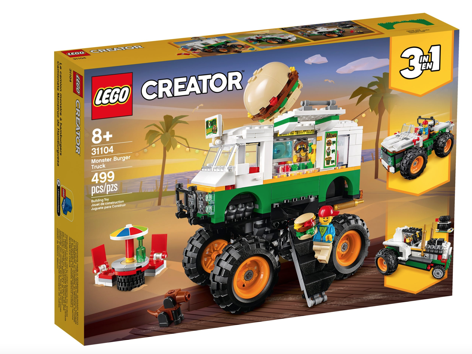[飛米樂高積木磚賣店] LEGO 31104 Creator-三合一創意 怪獸漢堡卡車 Monster Burger Truck