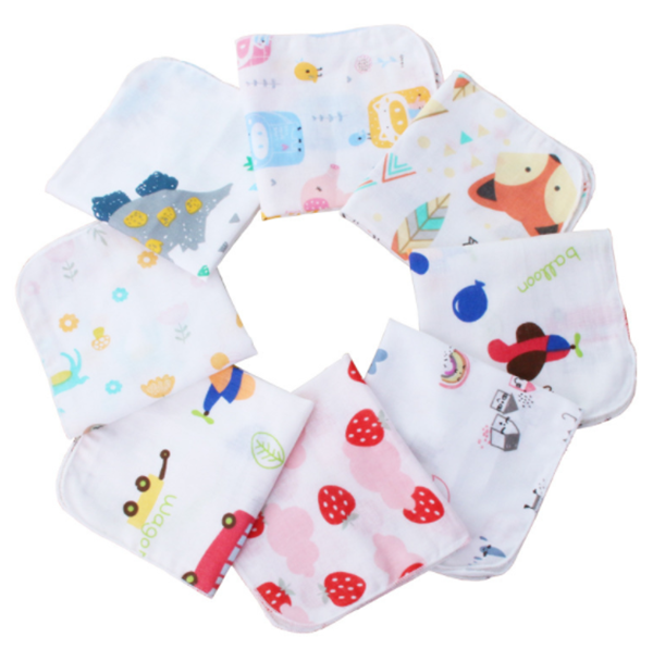 高密度純棉印花紗布方巾 251