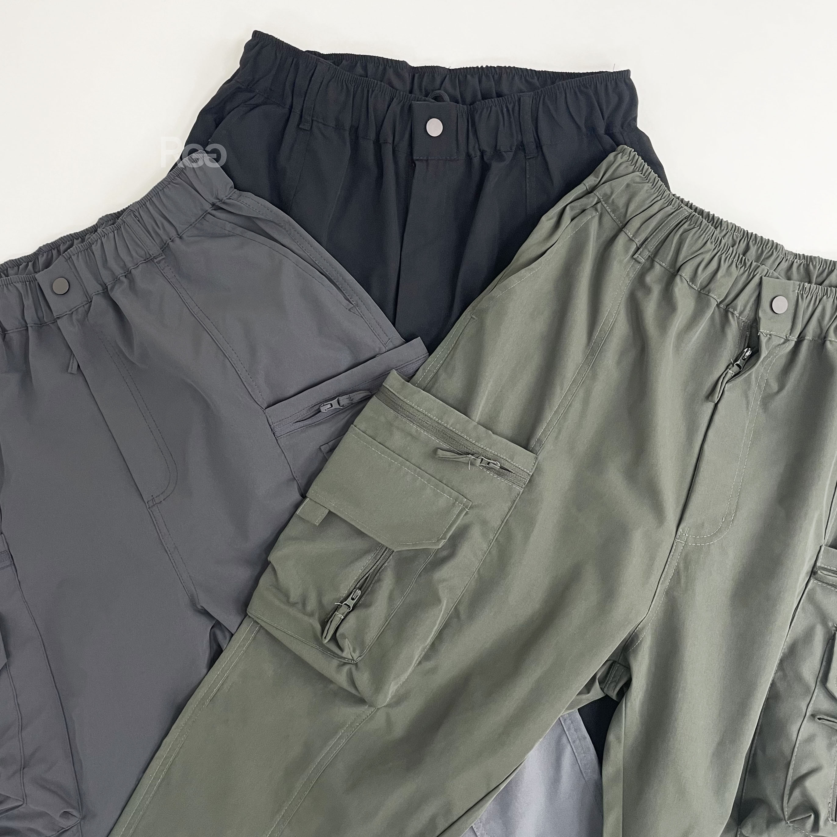 #045 拉鍊 多口袋 速乾 工裝 長褲