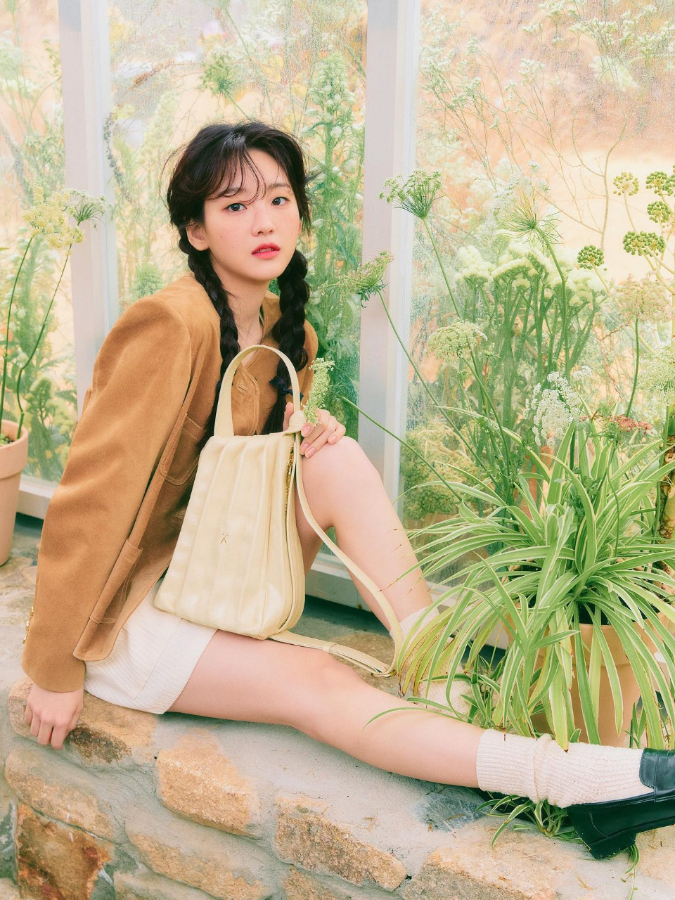 JOSEPH & STACEY Lucky Pleats Pumpkin Bag 韓國百摺牛皮袋