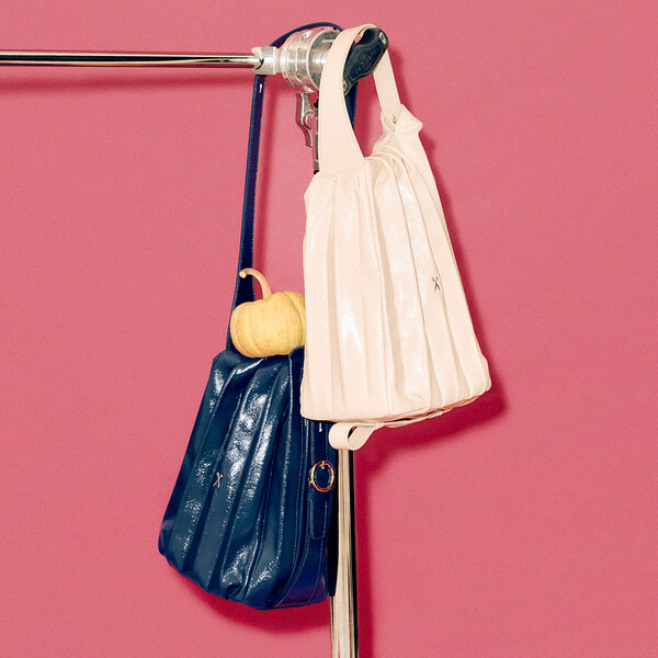 JOSEPH & STACEY Lucky Pleats Pumpkin Bag 韓國百摺牛皮袋