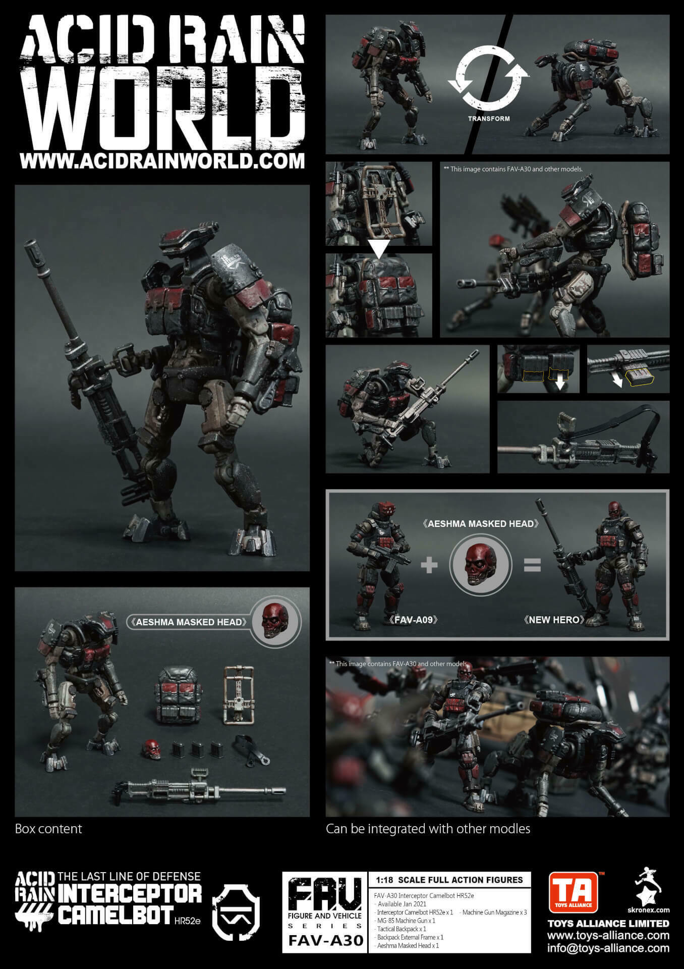 Toys Alliance : 1/18 酸雨戰爭 FAV-A30 攔截者駱駝人 HR52e