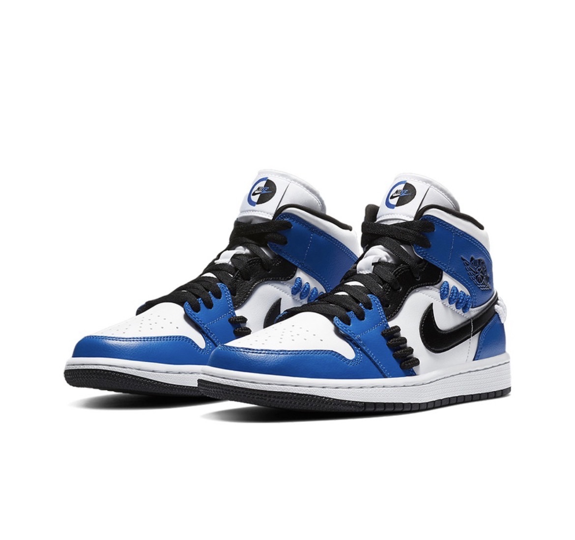 Nike  Air Jordan 1 Mid SE "Game Royal" 白藍黑 小閃電 女款