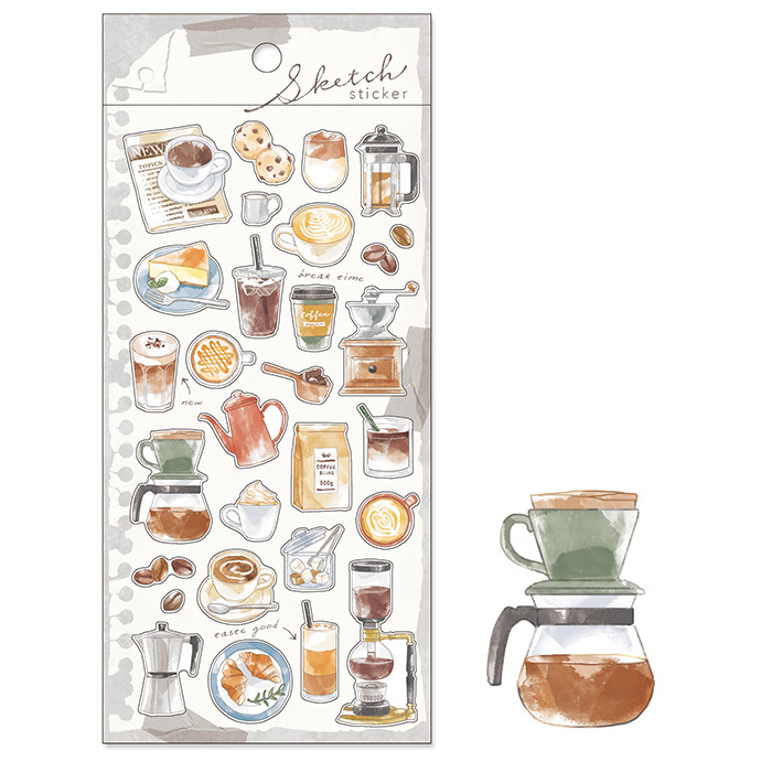 Mind Wave Sticker－Sketch Sticker Series (Japanese Stationery Brand)