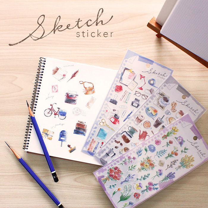 Mind Wave Sticker－Sketch Sticker Series (Japanese Stationery Brand)