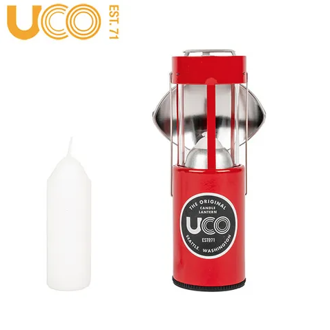 美國UCO 原版蠟燭營燈套組(附蠟燭2支、收納袋、反射鏡)
