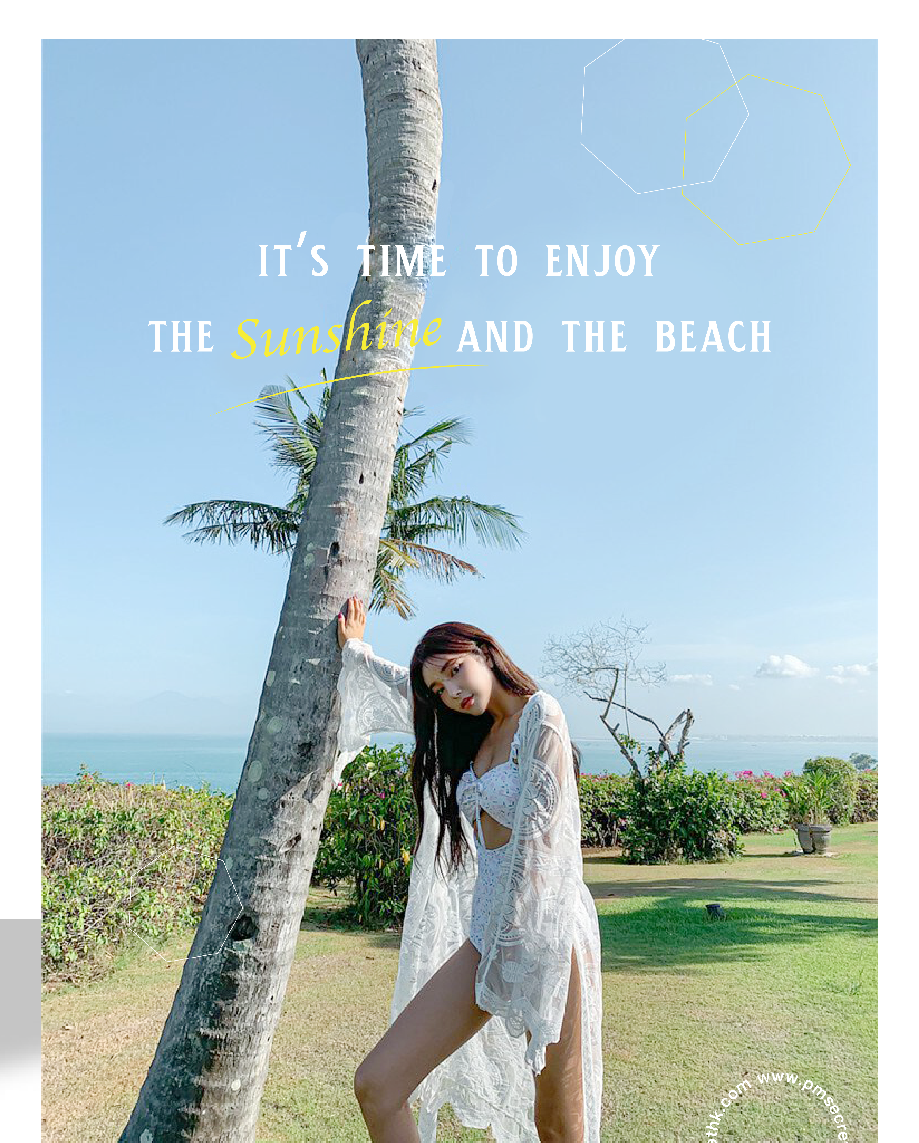 白色精靈氣質沙灘長外套