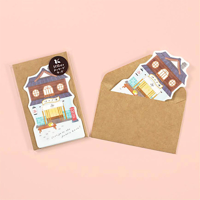 Mind Wave Card and Envelope Set－Kotorimachi Shopping Street Series (Japanese Stationery Brand)