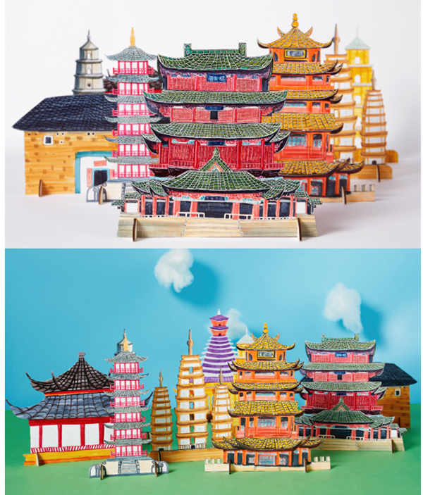 DIY中國傳統建築塗鴉材料包 M7084