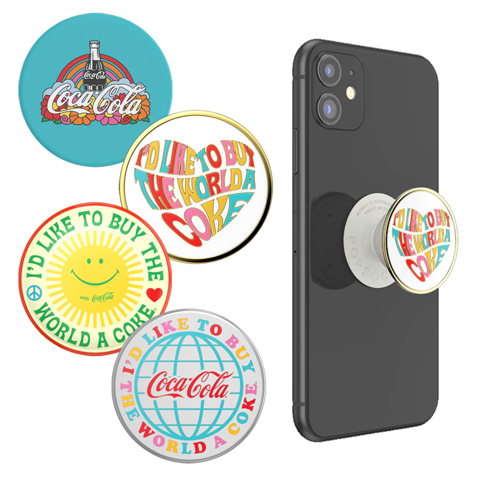 PopSockets泡泡騷 二代 Coke Unity 1971 復古 可口可樂系列 可替換泡泡帽 追劇神器 抖音 捲線器 iPhone HTC Samsung【112545】