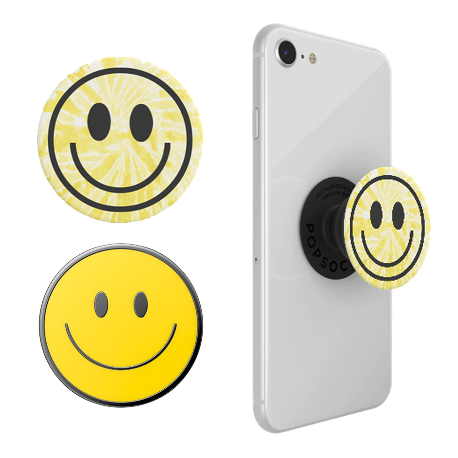 PopSockets泡泡騷 二代 Tie Dye Smiley 笑臉 微笑 可替換泡泡帽 追劇神器 抖音 捲線器 iPhone HTC Samsung【804928】