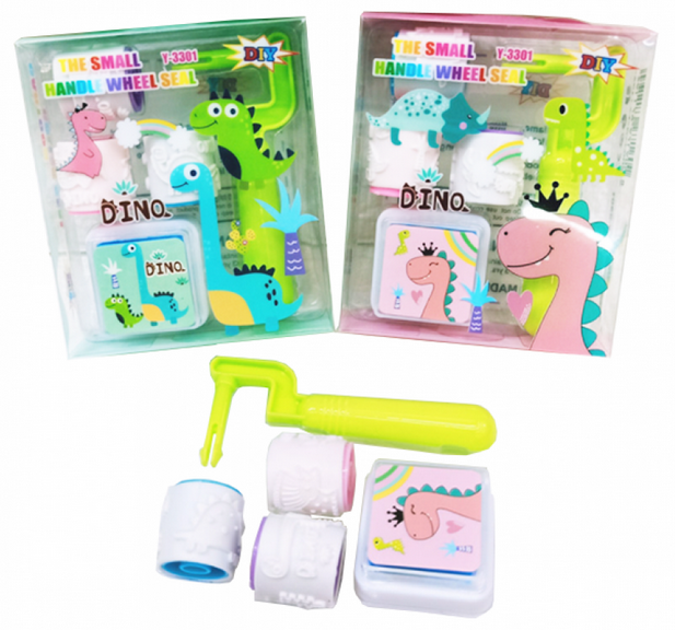 卡通恐龍滾輪印章套裝 POP9253