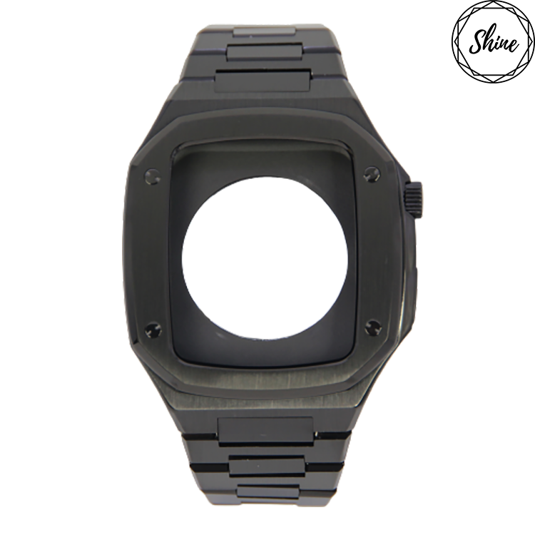 黑色 44mm 不鏽鋼蘋果手錶配件