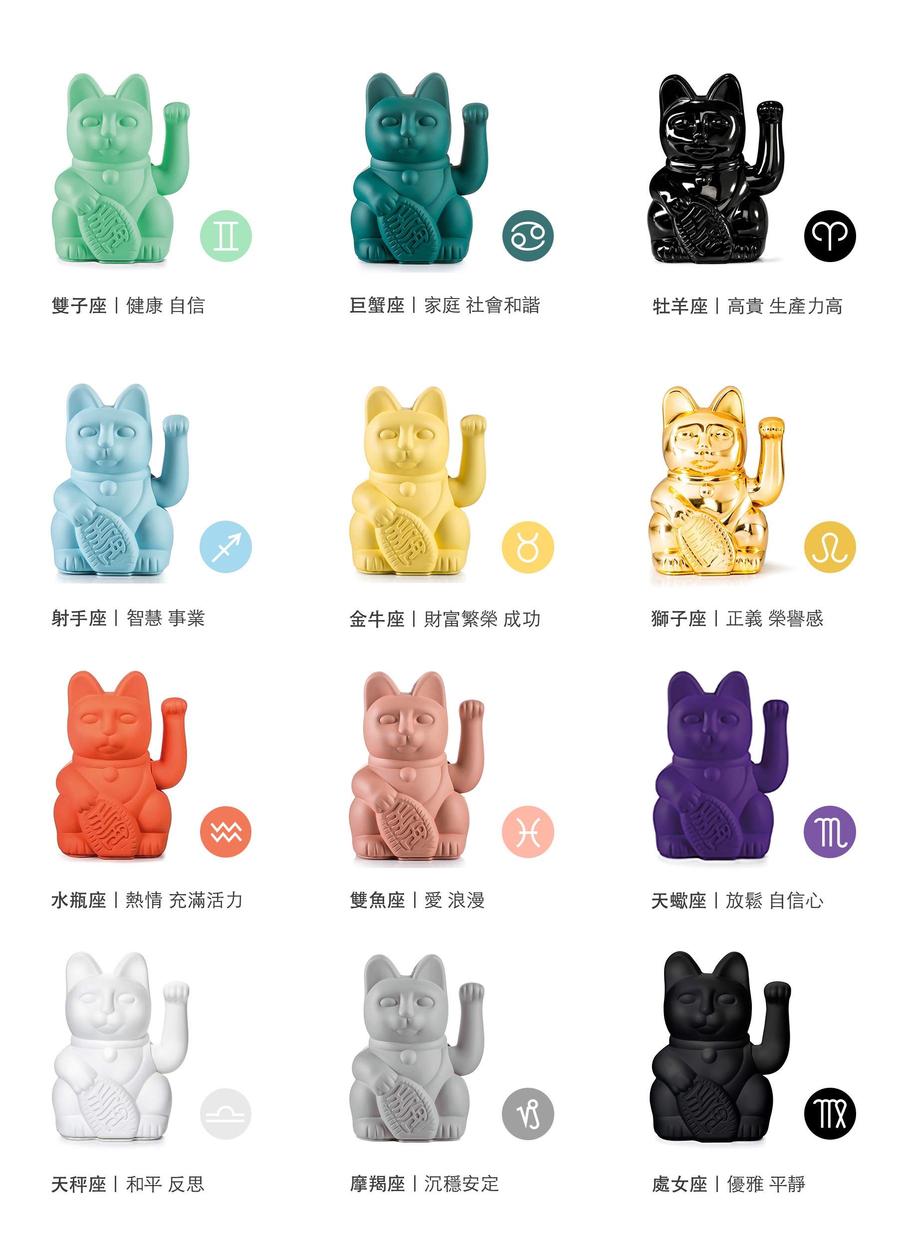 現貨｜德國直送 🇩🇪 DONKEY 招財貓 Lucky Cat - GALAXY 星空色 冥想、身心合一｜Maneki-Neko