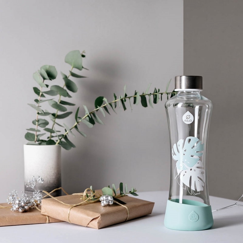 斯洛維尼亞 EQUA｜沁藍 耐熱曲線玻璃瓶  550ml