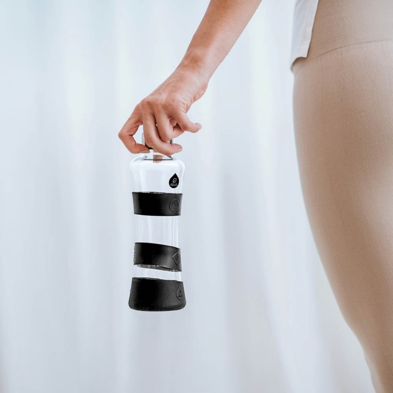 斯洛維尼亞 EQUA｜黑 耐熱曲線玻璃瓶  550ml