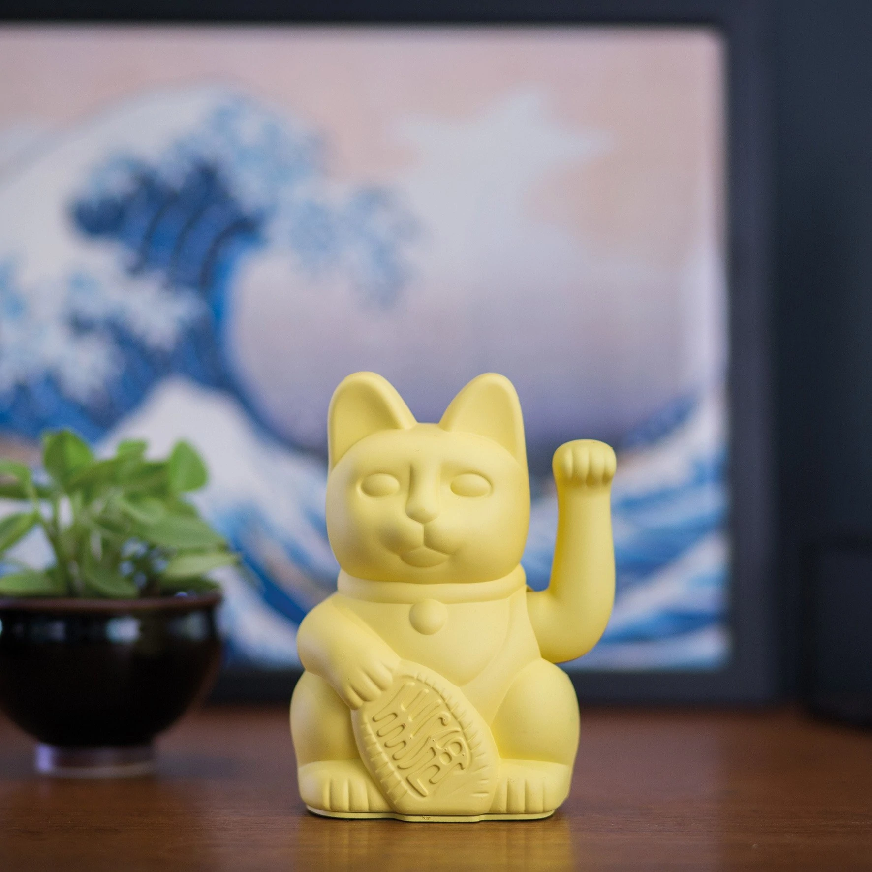 德國直送 🇩🇪 DONKEY 招財貓 Lucky Cat - YELLOW 奶油黃色 財富繁榮、締結良緣 金牛座｜Maneki-Neko