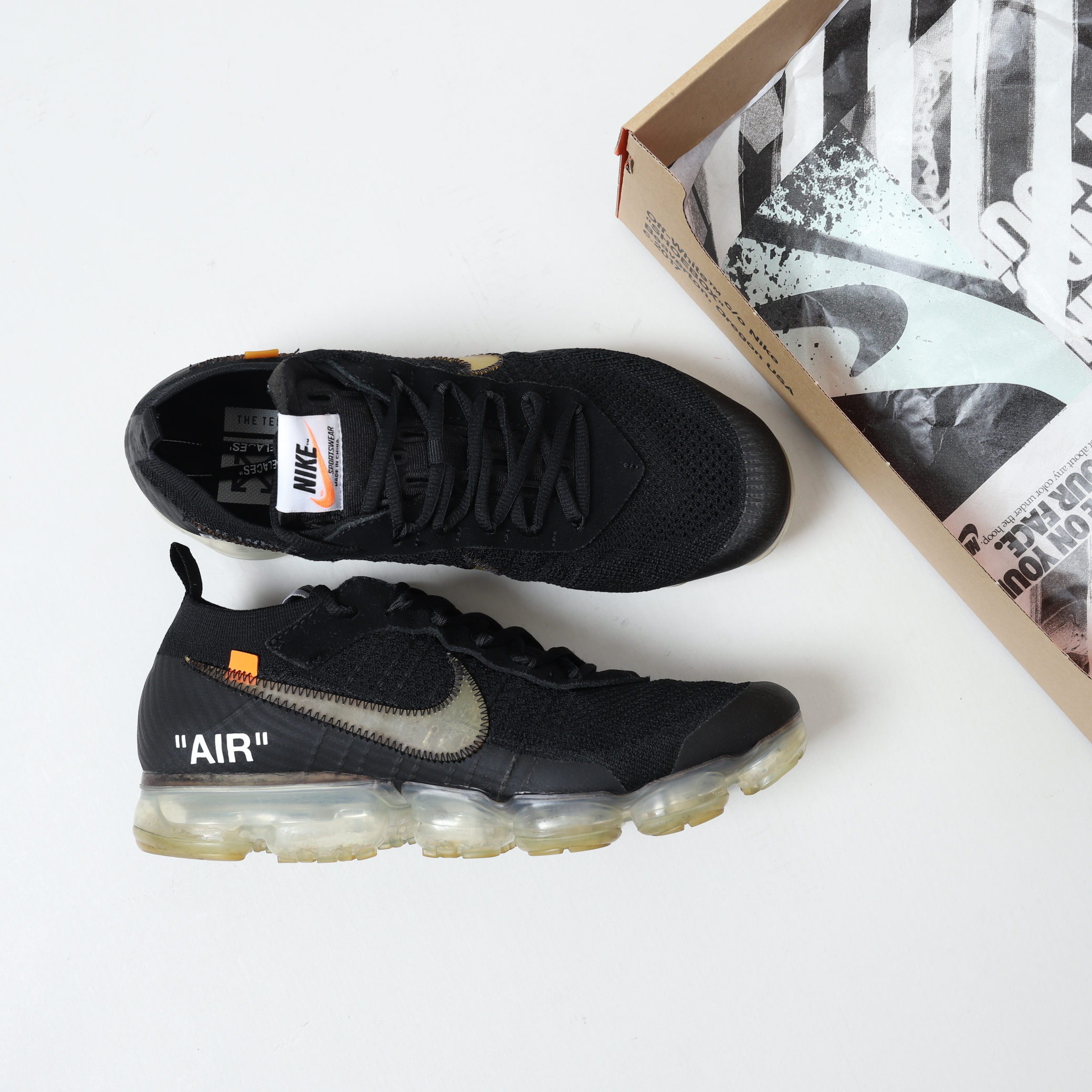 二手商品US11/29CM】Off-White x Nike Air VaporMax Fx 黑色氣墊