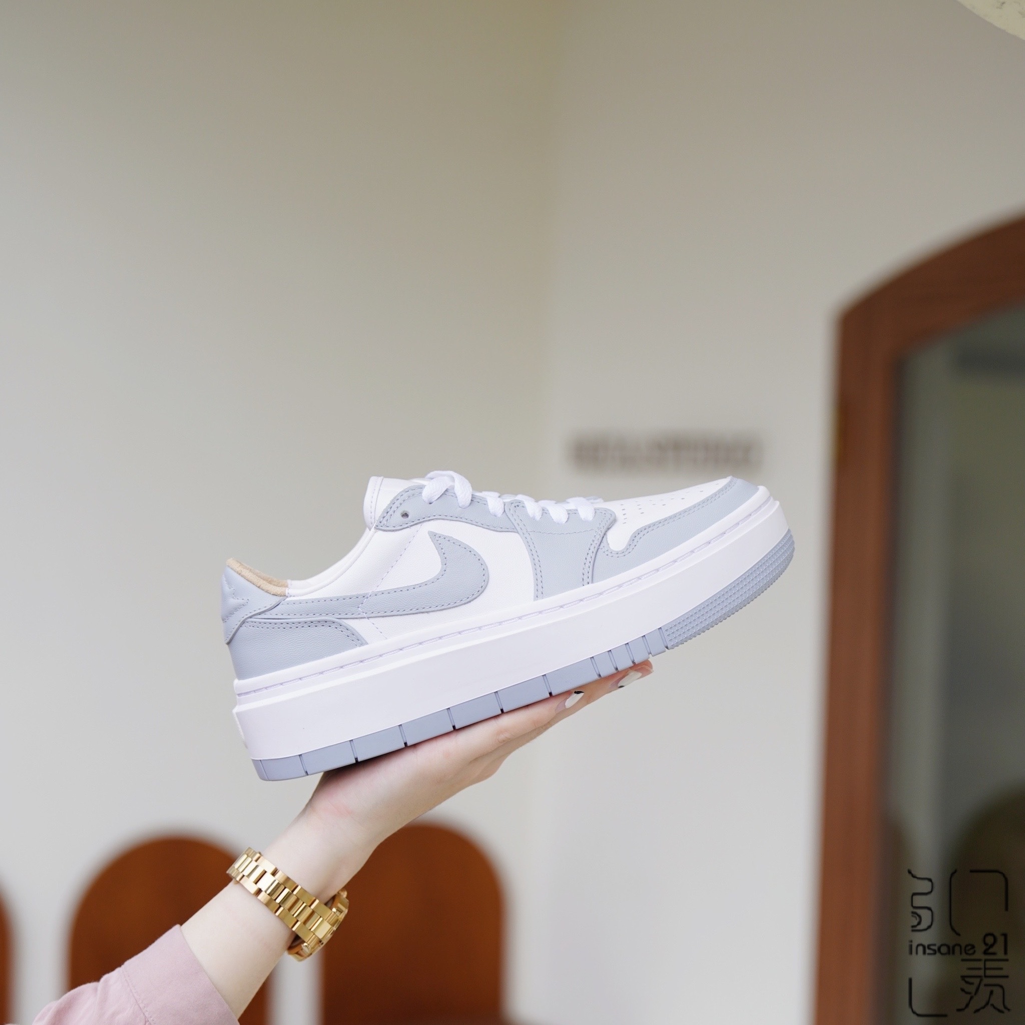 NIKE AIR JORDAN 1 LV8D ELEVATE SE 低筒 厚底 小Dior 灰白 DH7004-100