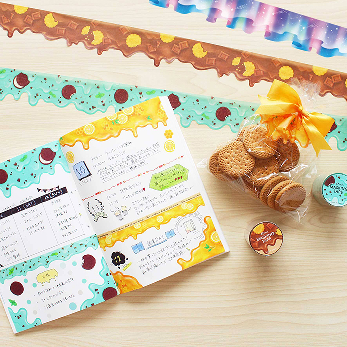 Mind Wave Masking Tape－45mm Die-Cut Series (Japanese Stationery Brand)