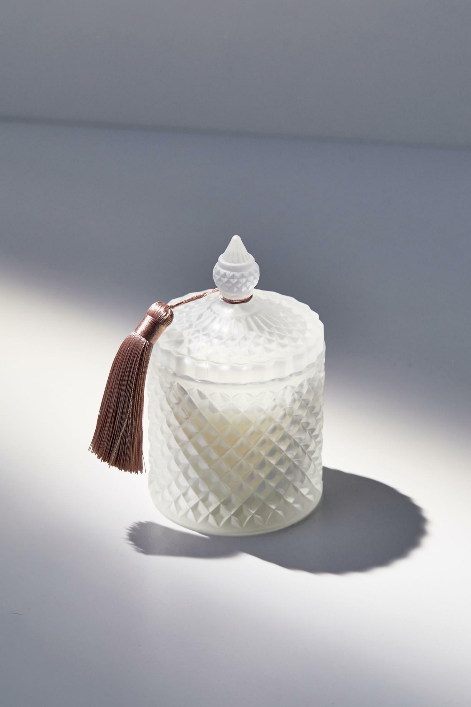 Vanilla latte 美國古董瓶色彩玻璃有機香氛蠟燭