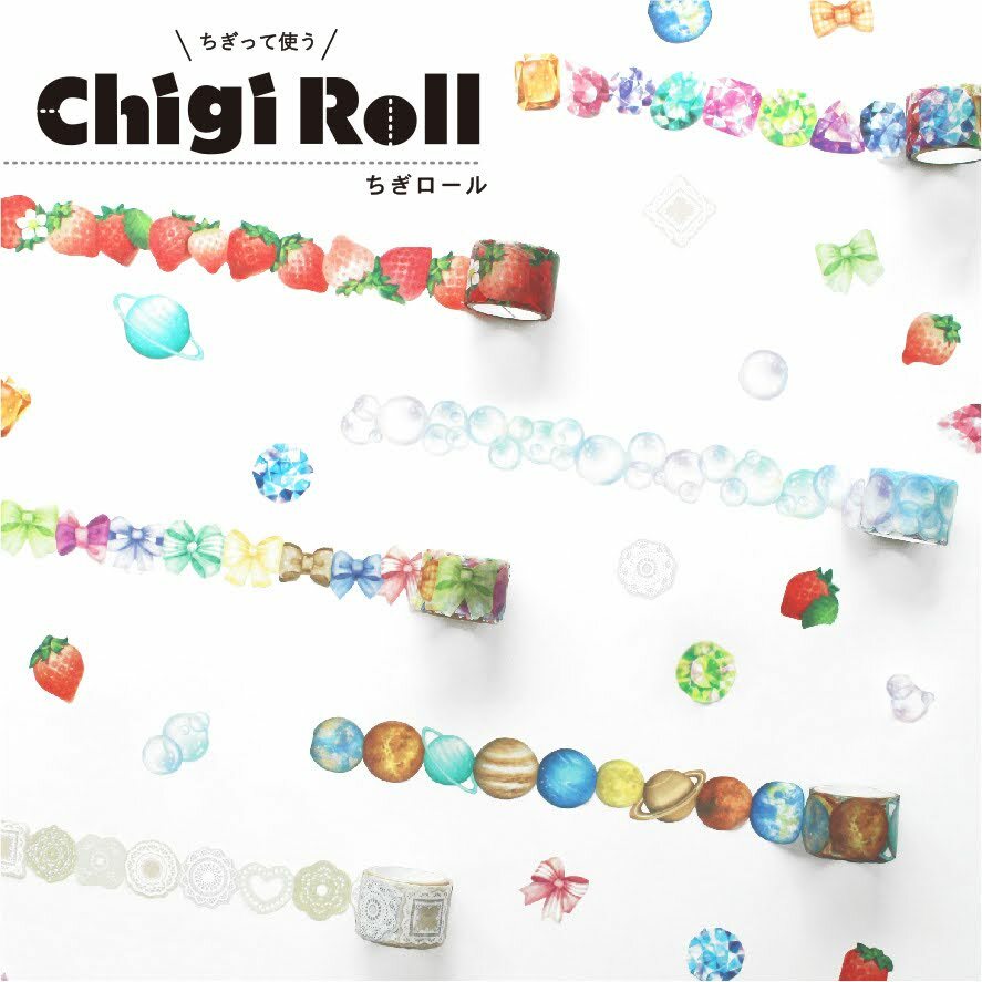 Mind Wave Sticker Tape－Chigi Roll Series (Japanese Stationery Brand)