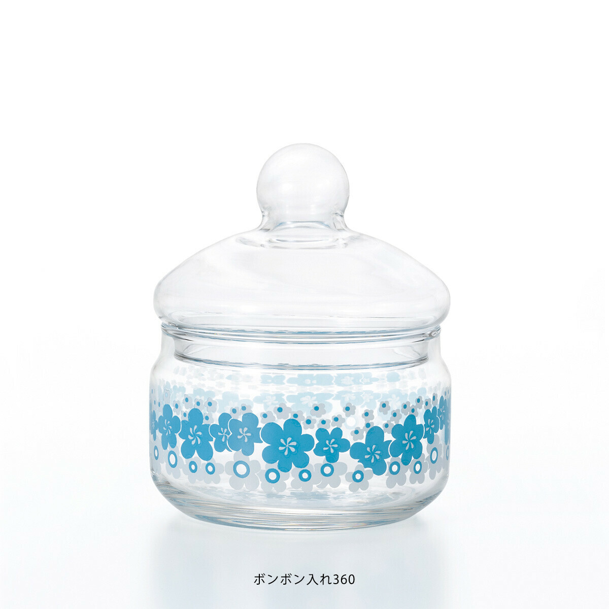 花の輪 昭和復古系列 玻璃儲物罐 收納罐 360ml｜日本石塚硝子