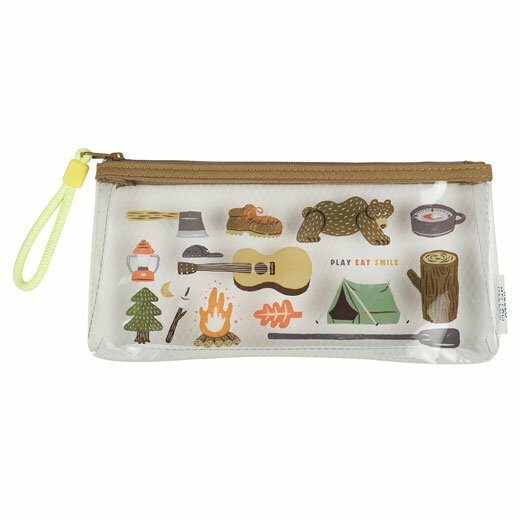 露營熊 PVC透明筆袋 收納袋｜日本Greeting Life