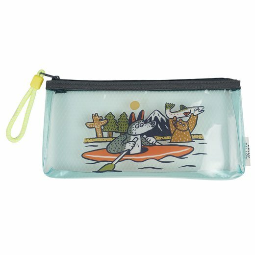 露營熊 PVC透明筆袋 收納袋｜日本Greeting Life