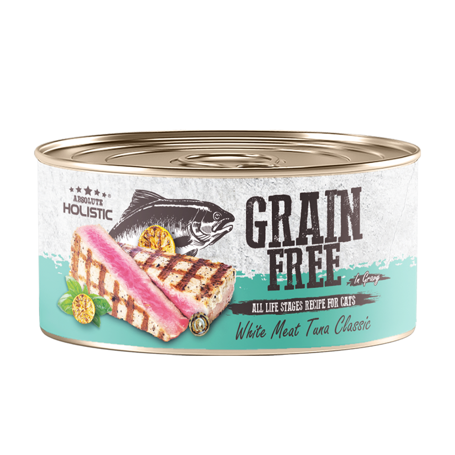Absolute Holistic Grain Free 肉絲湯汁貓罐 80g - Tuna Classic 白肉鮪魚