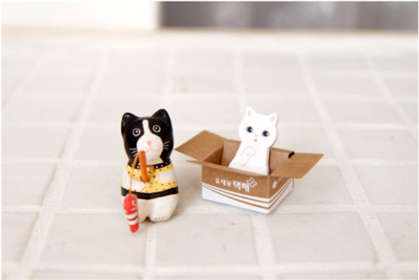 紙箱貓咪便利貼 A0018