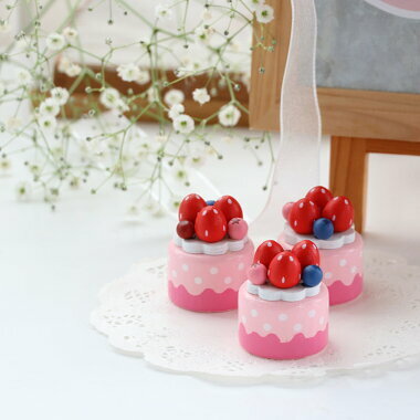 【日本Mother Garden】迷你食物-(草莓圓形蛋糕/草莓巧克力心形蛋糕) 磁鐵
