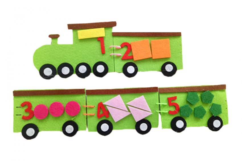 無紡布數字配對火車教具 4781