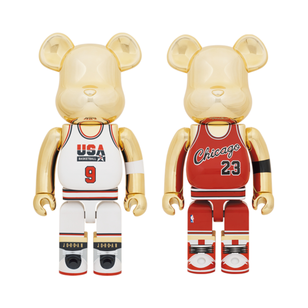 BEARBRICK 籃球Michael Jordan 1985 ROOKIE JERSEY & 1992 T