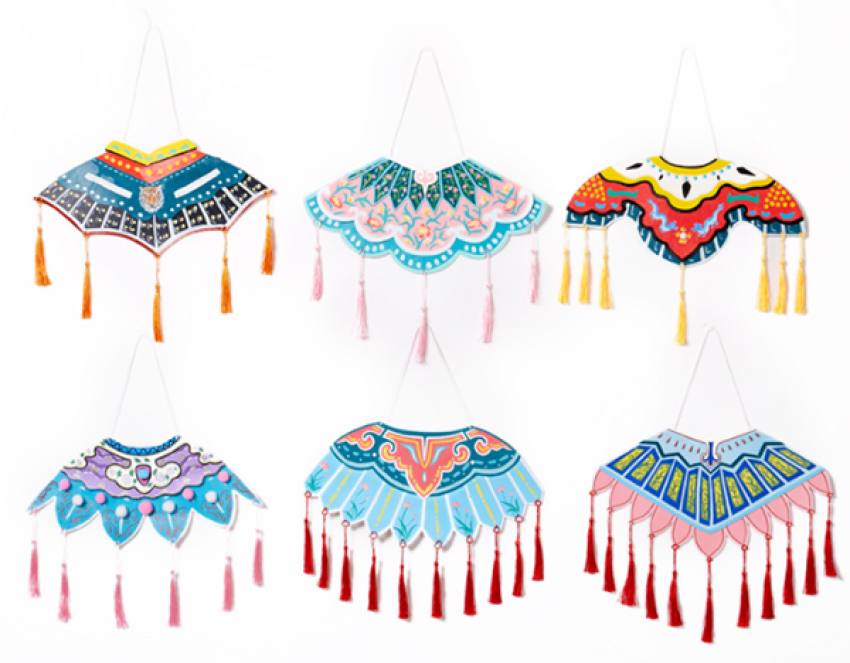 DIY中國風紙質雲肩材料包 M7116