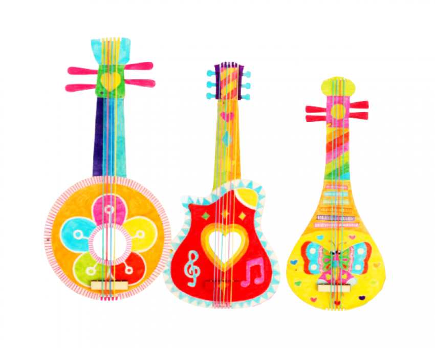 木質繪畫吉他材料包 M5803