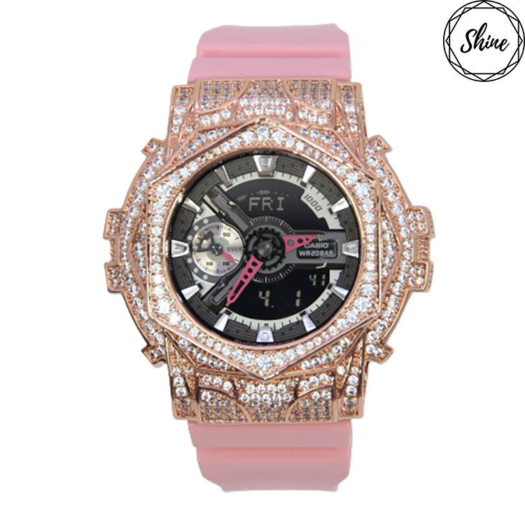 玫瑰金 Mini-G 改裝手錶 GMA-S110MP-4A2 - 玫瑰