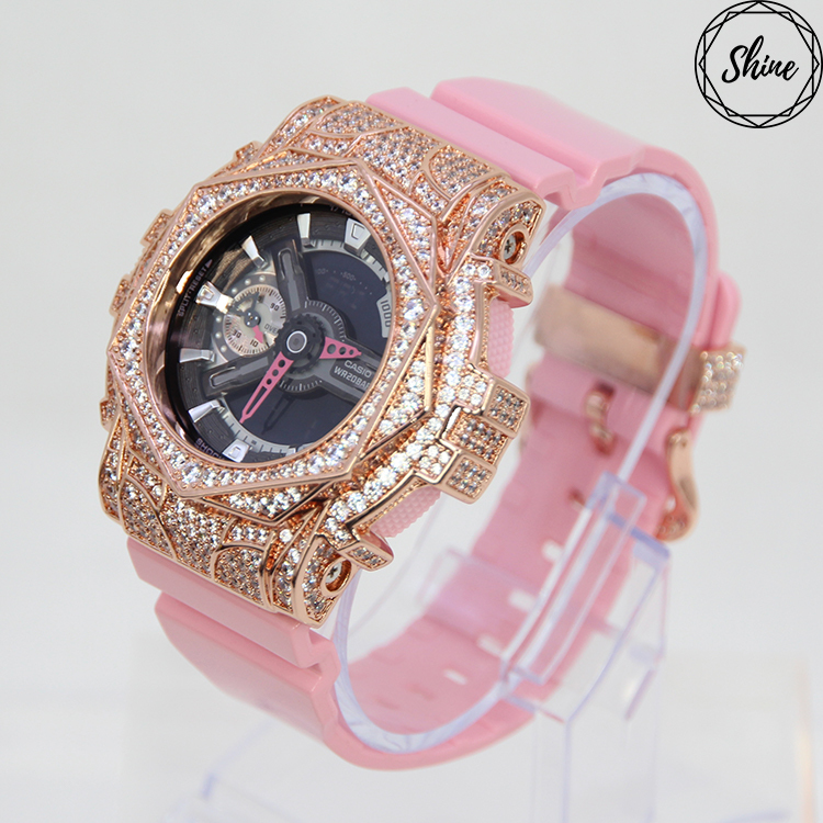 玫瑰金 Mini-G 改裝手錶 GMA-S110MP-4A2 - 玫瑰