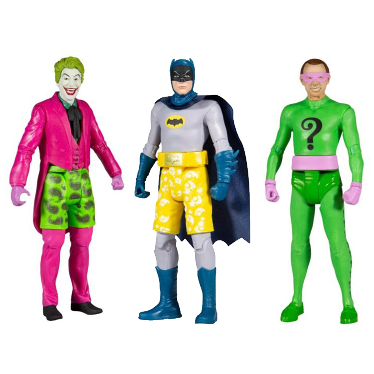 麥法蘭 6吋 DC RETRO 蝙蝠俠 1966 謎語人/蝙蝠俠泳褲裝/小丑泳褲裝