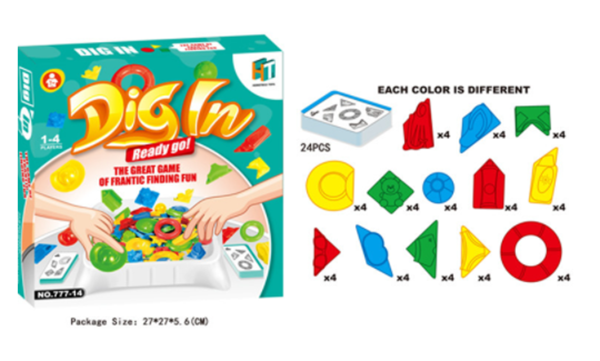 現貨區 挖掘物品形狀配對桌遊 777-14