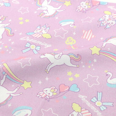 Usamomo萌兔桃桃-午餐墊-粉紅獨角獸 大