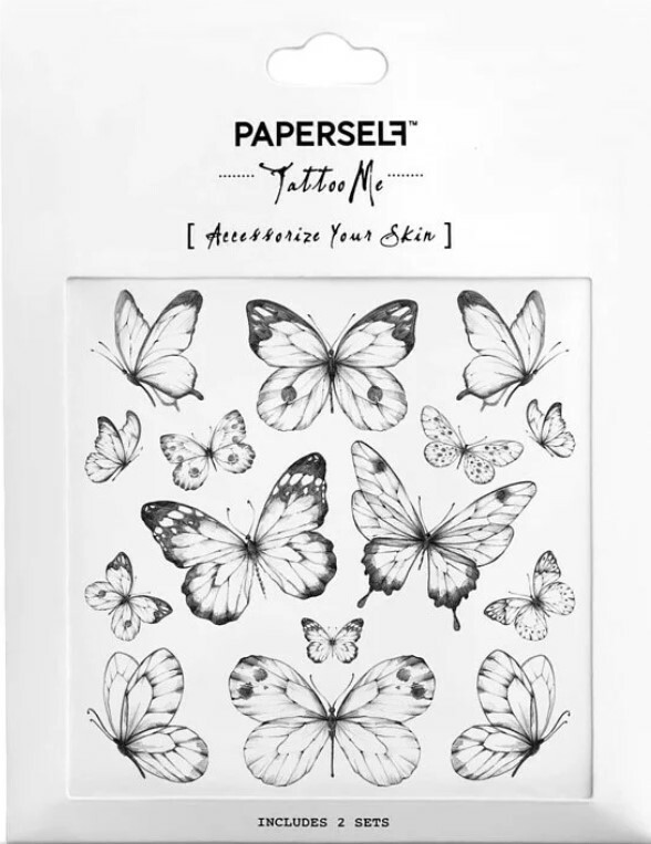Paperself｜如蝶翩翩 Black Butterflies 刺青紋身貼紙