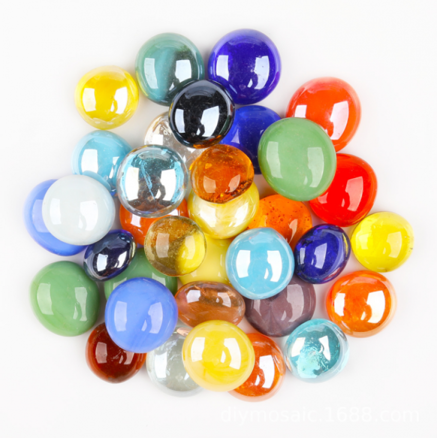 DIY中號玻璃扁珠材料包 65257