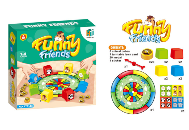 現貨區 動物面對面轉盤拆牆遊戲 777-43