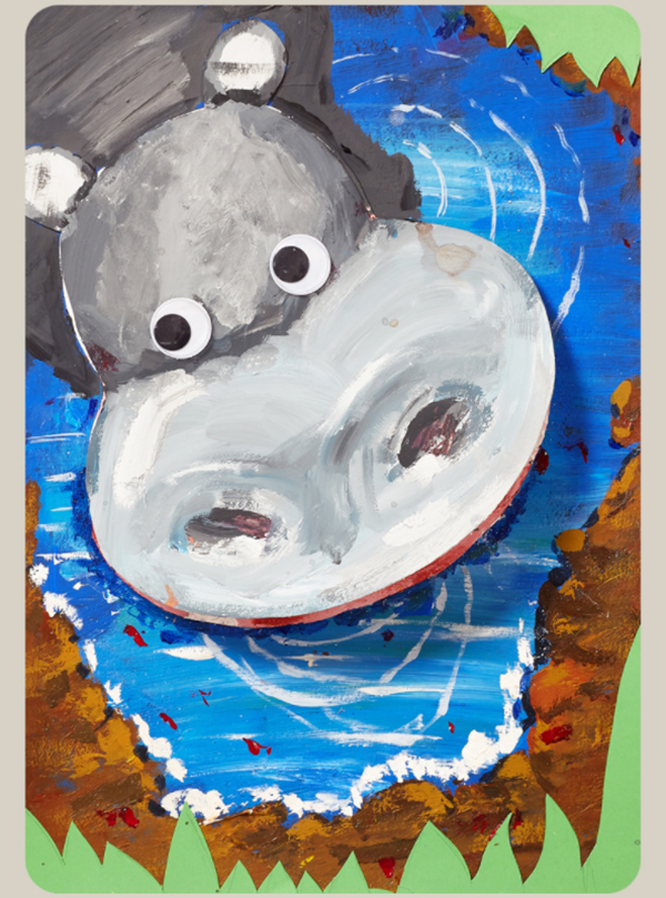 DIY河馬張大嘴塗色材料包 M7149