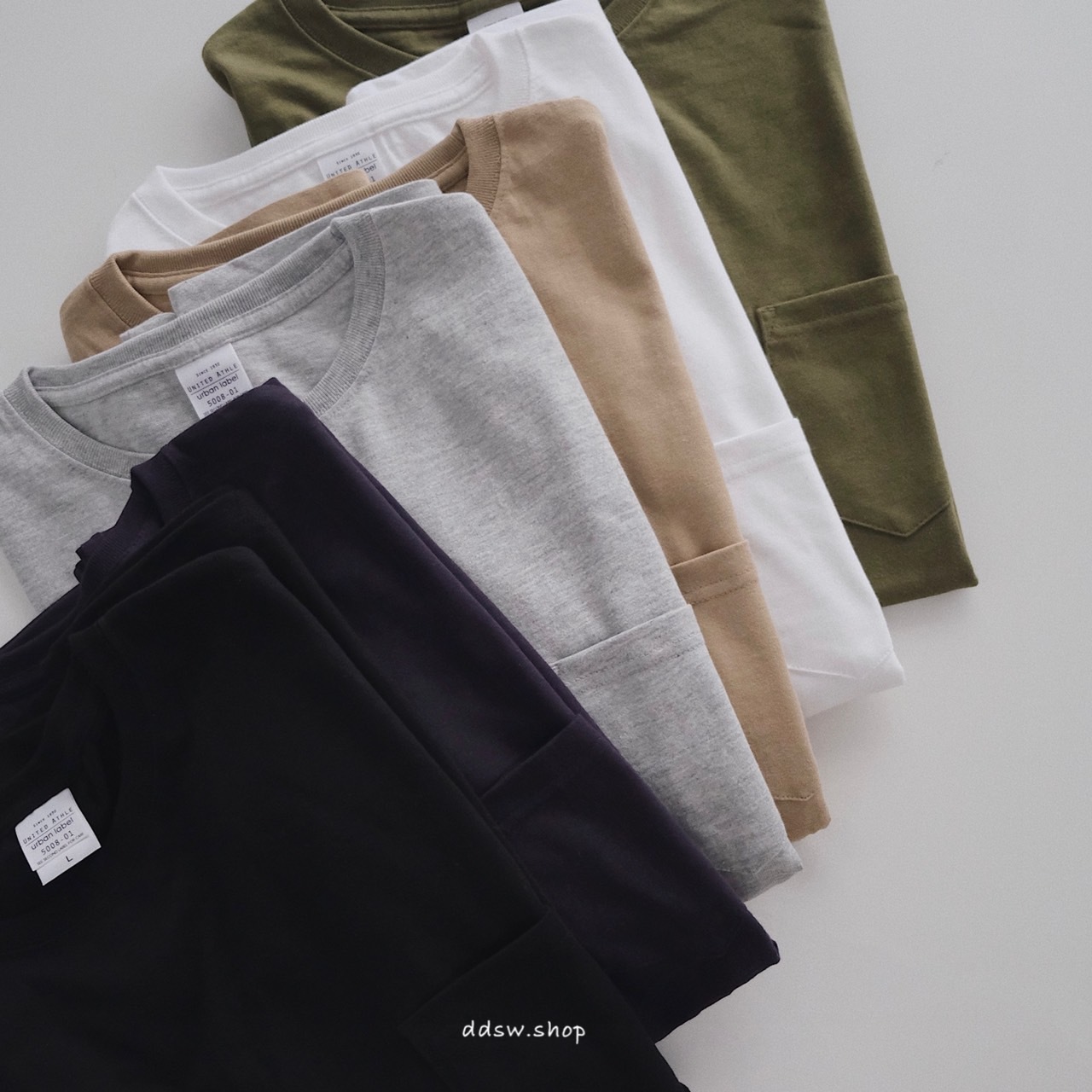 United Athle UA 5.6 oz 重磅 寬版 口袋 素tee 短袖 日本